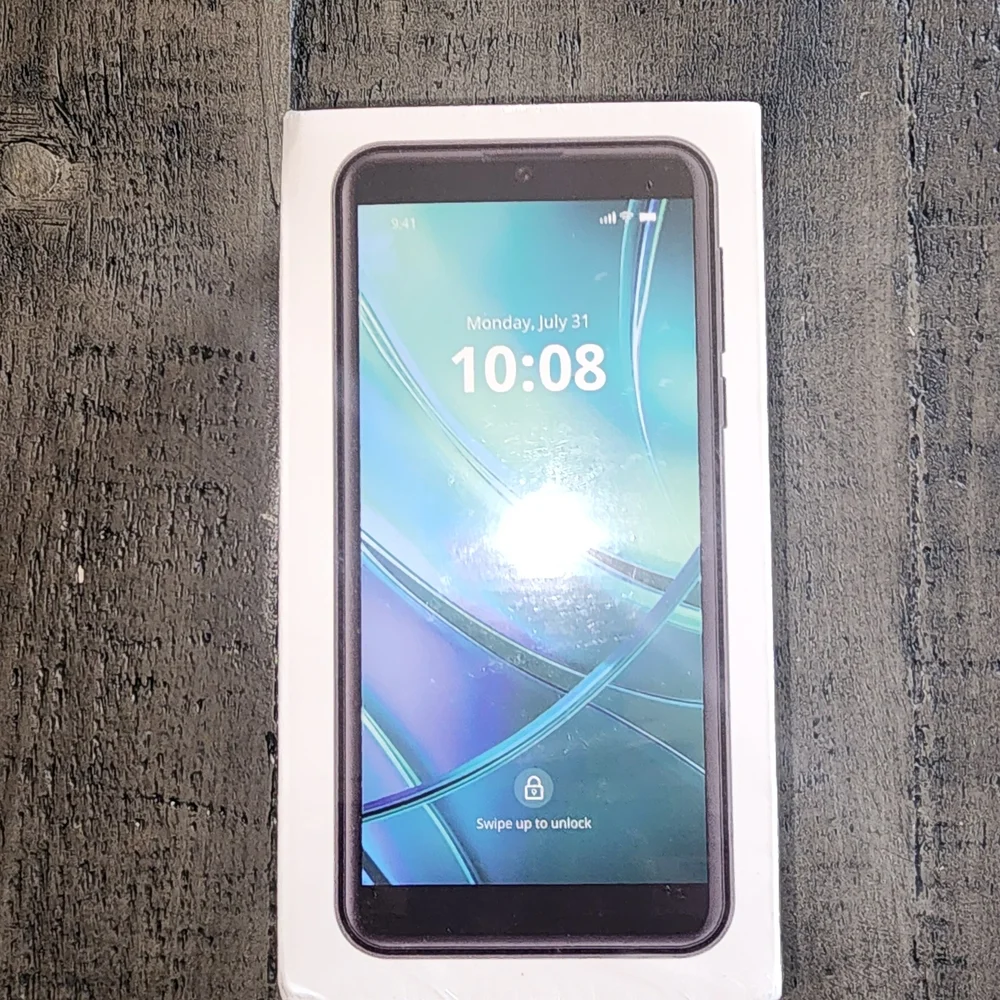 Sleek Black Smartphone with Modern Display